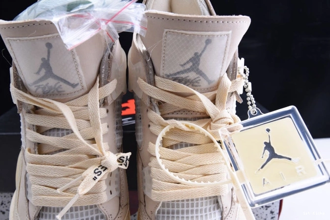 1st Kicks Shoes CV9388-100 x Off-White 4 Sail Jordan Air 0721